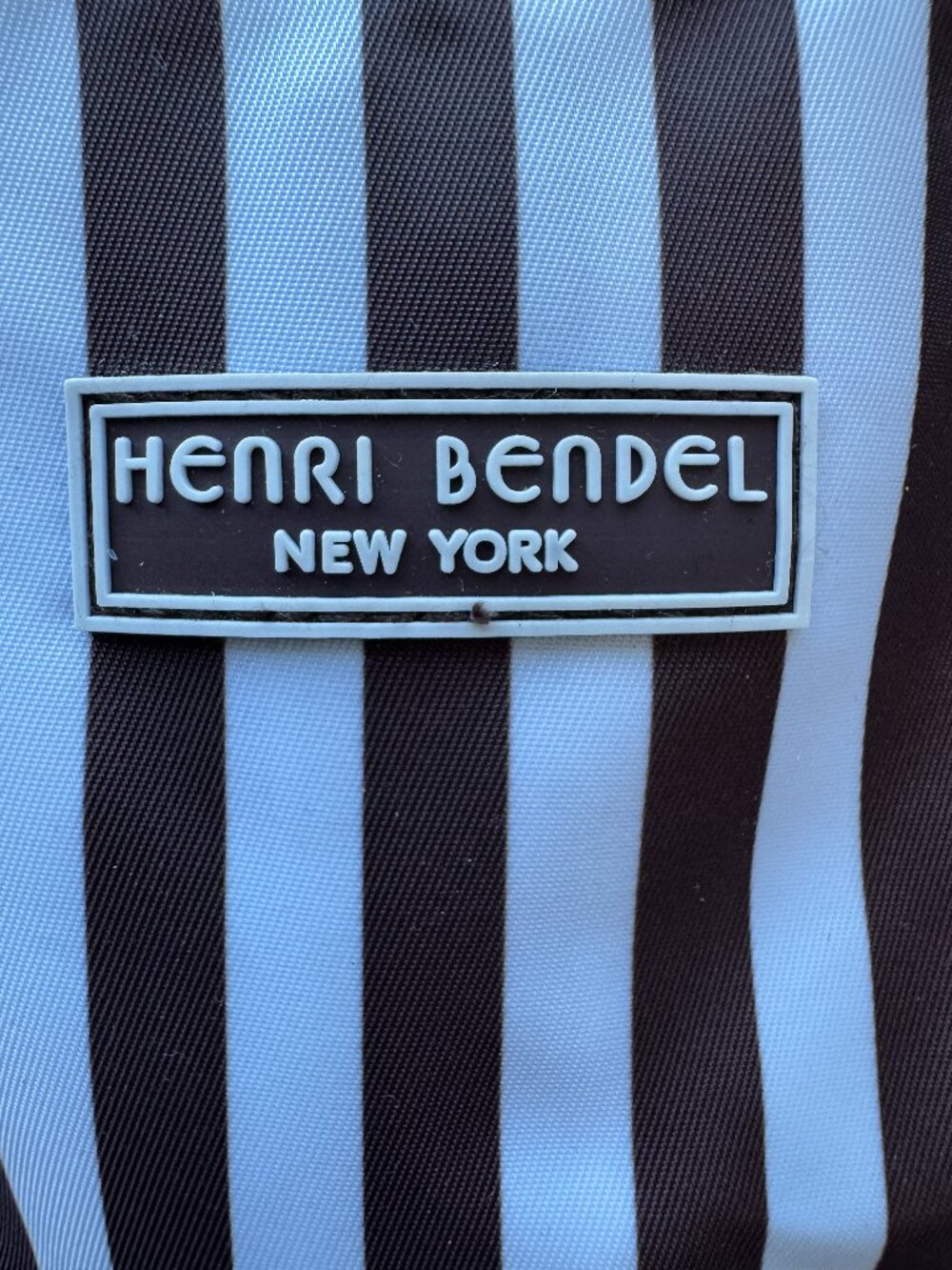Henri Bendel Fabric Garmet Bag Signature Stripe - New